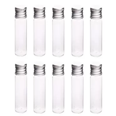 10Pcs Glass Sealed Bottle with Screw Aluminum Cap ...