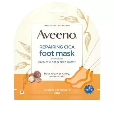 Aveeno Repairing CICA Foot Mask with Prebiotic Oat...