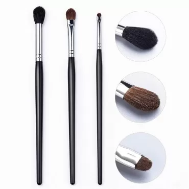 UNIMEIX Professional Eyeshadow Eyeliner Blending Eye Makeup Brushes Set Soft Natural Black