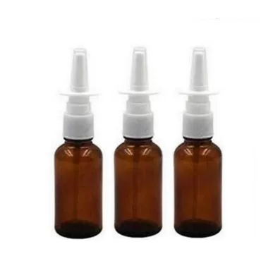 VASANA 3PCS 10ml Empty Amber Glass Nasal Spray Bottle Cosmetic Travel Packing Perfume Makeup Water Storage Holder Container With Fine Mist Sprayers DIY Beauty Tool