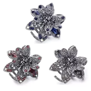 WSERE Set of 3 Mini Hair Jaw Clips Vintage Metal R...