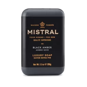 Mistral Bar Soap Organic, Black Amber, Large Bar...