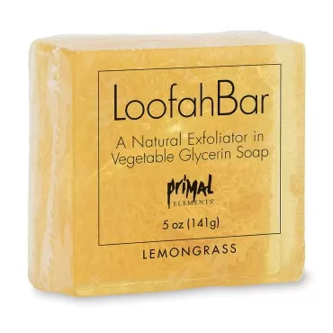 Primal Elements Lemongrass Loofah Bar Soap, 5 Ounc...