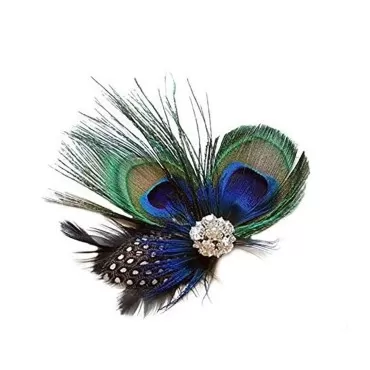 Women Bohemian Peacock Feather Hair Clip Hair Pin ...