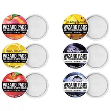 KLEANCOLOR Wizard Pads Nail Polish Remover Pads - 6 Pack