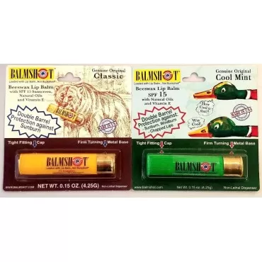 BALMSHOT Lip Balm Two Pack of Classic & Cool Mint...