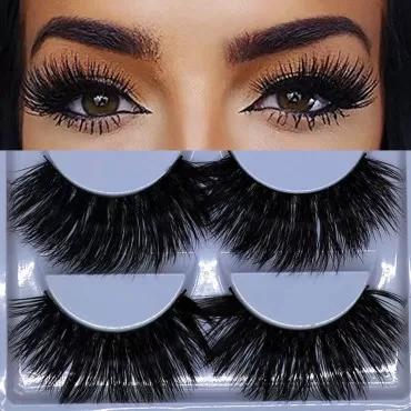 5 Pairs 3D Mink Lashes Natural Fluffy False Eyelas...