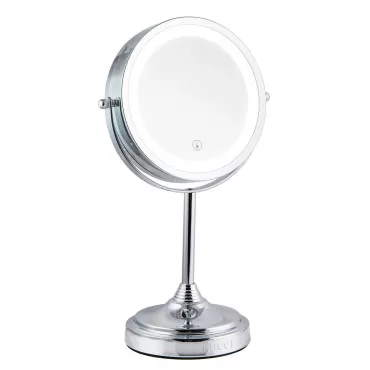 Tabletop LED Light Makeup Mirror, 7x Magnification, Battery Operated, 6.75