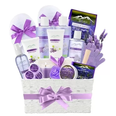 Bath Gift Baskets for Women. Purelis XL Lavender &...