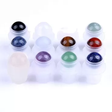 10 Natural Gemstone Roller Balls For Essential Oil...