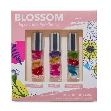 Blossom Scented Roll on Lip Gloss, Infused with Re...