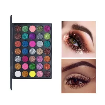 VERONNI Pro 35 Color Glitter Shimmer Eyeshadow Mak...
