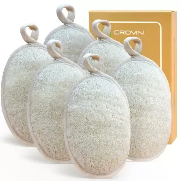 CROVIN Loofah Pads - Exfoliating Loofah Body Scrub...