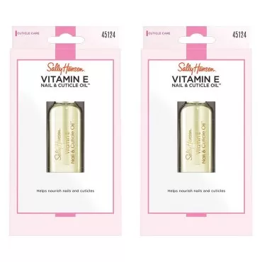 Sally Hansen Vitamin E Nail and Cuticle Oil, 0.45 Fl Oz, Pack of 2