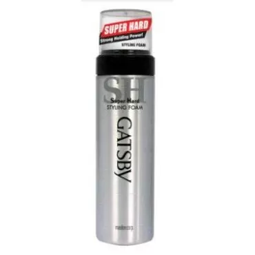 GATSBY Styling Foam Super Hard 185g - For non-sticky,super-hold & quick styling that lasts the whole day
