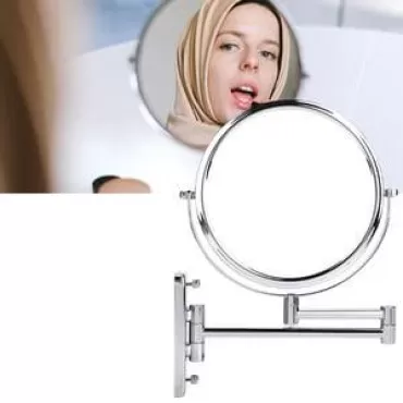 FTVOGUE 360° Swivel Mirror 8 Inch 3X Magnifying Wall Mounted Makeup Mirror Double Sided Shaving Mirror for Bathroom Cosmetic Beauty