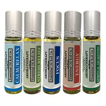 Best Essential Oil Roll On Gift Set Stress Relief,...