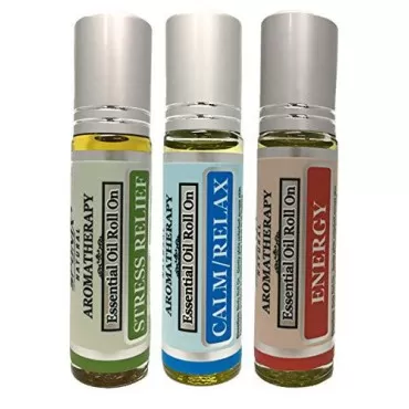 Best Essential Oil Roll On Gift Set Stress Relief,...