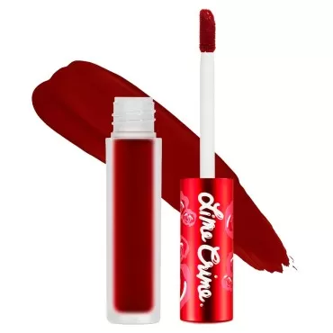 Lime Crime Velvetines Liquid Matte Lipstick, Feelins (Deepest True Red) - Bold, Long Lasting Shades & Lip Lining - Stellar Color & High Comfort for All-Day Wear - Talc-Free & Paraben-Free