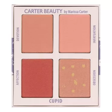 Carter Beauty By Marissa Carter Blusher Palette - Highly Pigmented - 3 Matte Shades And 1 Shimmer- Cruelty-Free - Flush Of Natural Colour To The Complexion - Cool- Cupid - 0.48 Oz