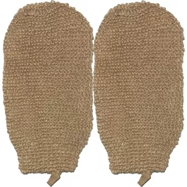 2 PACK 100% Natural Exfoliating Hemp Glove Mitt Mi...