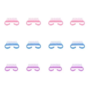 12-Pack Handle Grip Nail Brush(assorted color), Fi...