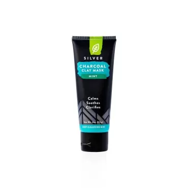 Redmond Amazingly Natural Charcoal Clay Mask, Deep Cleansing Mud, Mint, 4oz tube (1 Pack)