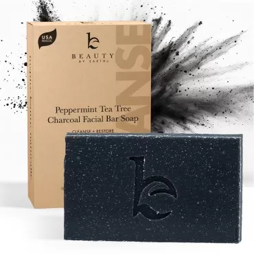 Beauty by Earth Charcoal Face Wash Bar Soap - Pepp...