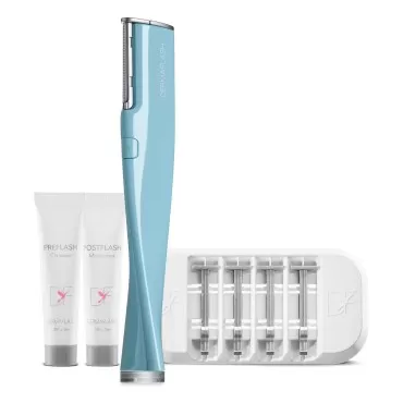 DERMAFLASH ONE Device, Exfoliating and Peach Fuzz Hair Removal, Sonic Dermaplaning Tool