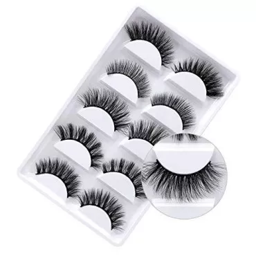 3D Mink False Eyelashes Luxurious Cross Thick Long...