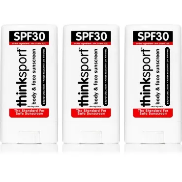 Thinksport Safe Sunscreen Stick SPF 30 (3 pack)