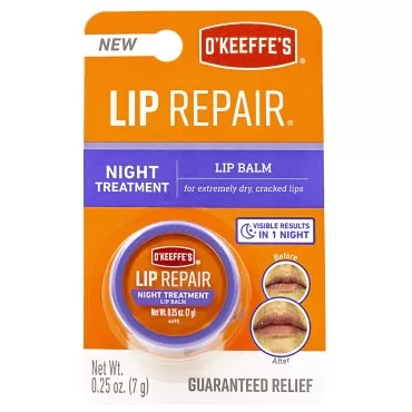 O'Keeffe's Lip Repair Night Treatment Lip Balm, 25...