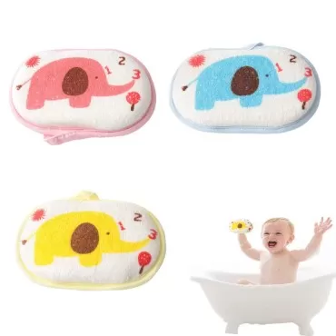OBTANIM Baby Bath Sponge Soft Foam Scrubber Natura...
