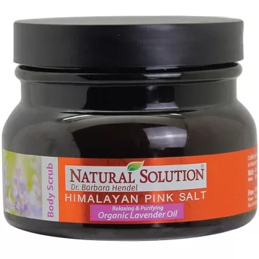 Natural Solution WBM Himalayan Salt Body Scrub with Organic Lavender Oil, Relaxing and Purifying Deep Cleansing - 12.3 oz, 10.6 Oz