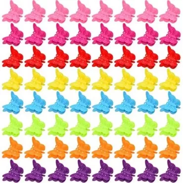 100 Packs Assorted Color Butterfly Hair Clips, Bea...