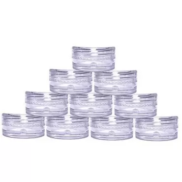 100PCS 3G/3ML Cosmetic Containers With White Lids ...