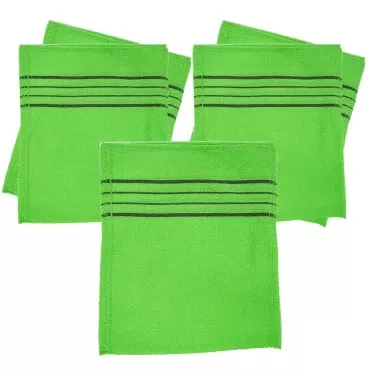 Korean Exfoliating Bath Washcloth (Green)_5pcs...