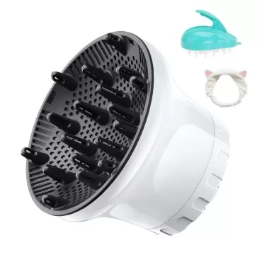Universal Hair Diffuser Hair Dryer Diffuser Attachment For Curly Wave Thick and Nature Hair Profession Blow Dryer Diffuser Attachment Use Honeycomb Element Adjustable to 1.4-2.6 inch for Dryer Nozzle