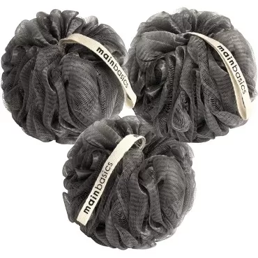 MainBasics Charcoal Infused Bath Shower Loofah Spo...