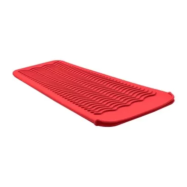 EIOKIT Silicone Heat Resistant Travel Mat Pouch for Hair Straightener,Crimping Iron,Hair Curling Iron,Hair Curling Wand,Flat Iron,Hair Waving Iron and Hot Hair Styling Tools (RED) 1 Pack