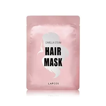 LAPCOS Hair Mask - Hydrating Steam Hair Treatment with Camellia Oil & Marine Collagen - Moisturize Dry, Damaged Hair, Add Shine, Soothe Scalp - Korean Beauty Favorite (1 pack)