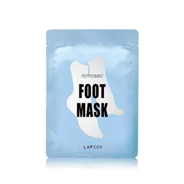 LAPCOS Foot Mask, Moisturizing Spa Treatment with Peppermint and Lavender, Repair Dry Cracked Heels & Feet, Korean Beauty Favorite, 1-Pack