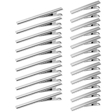 100 Pcs Silver Alligator Hair Clips, 3 Inch and 1....