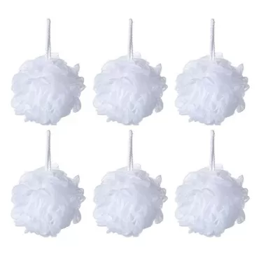 iboodi Bath Sponge Loofah Shower Pouf White Mesh S...