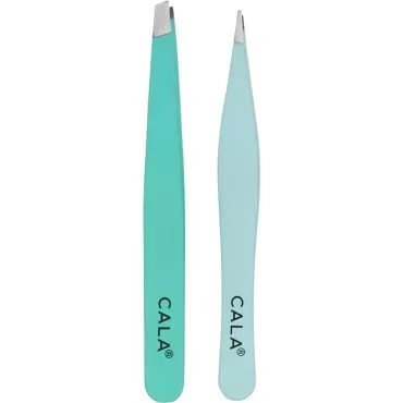 Cala Soft touch mint tweezer duo...