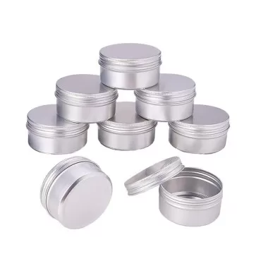 10Pcs 30ml/1oz Round Aluminium Tin Cans with Screw...