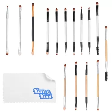 Kare & Kind 15 pcs Double Ended Eye Makeup Brushe ...