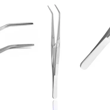 AAProTools College Cotton Dental Tweezer w/Curved ...