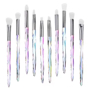 Kingtree Eyeshadow Makeup Brushes, 10PCS Crystal B...