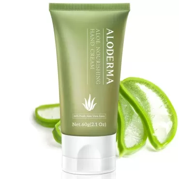 Aloderma Aloe Hand Cream with 66% Organic Aloe Ver...